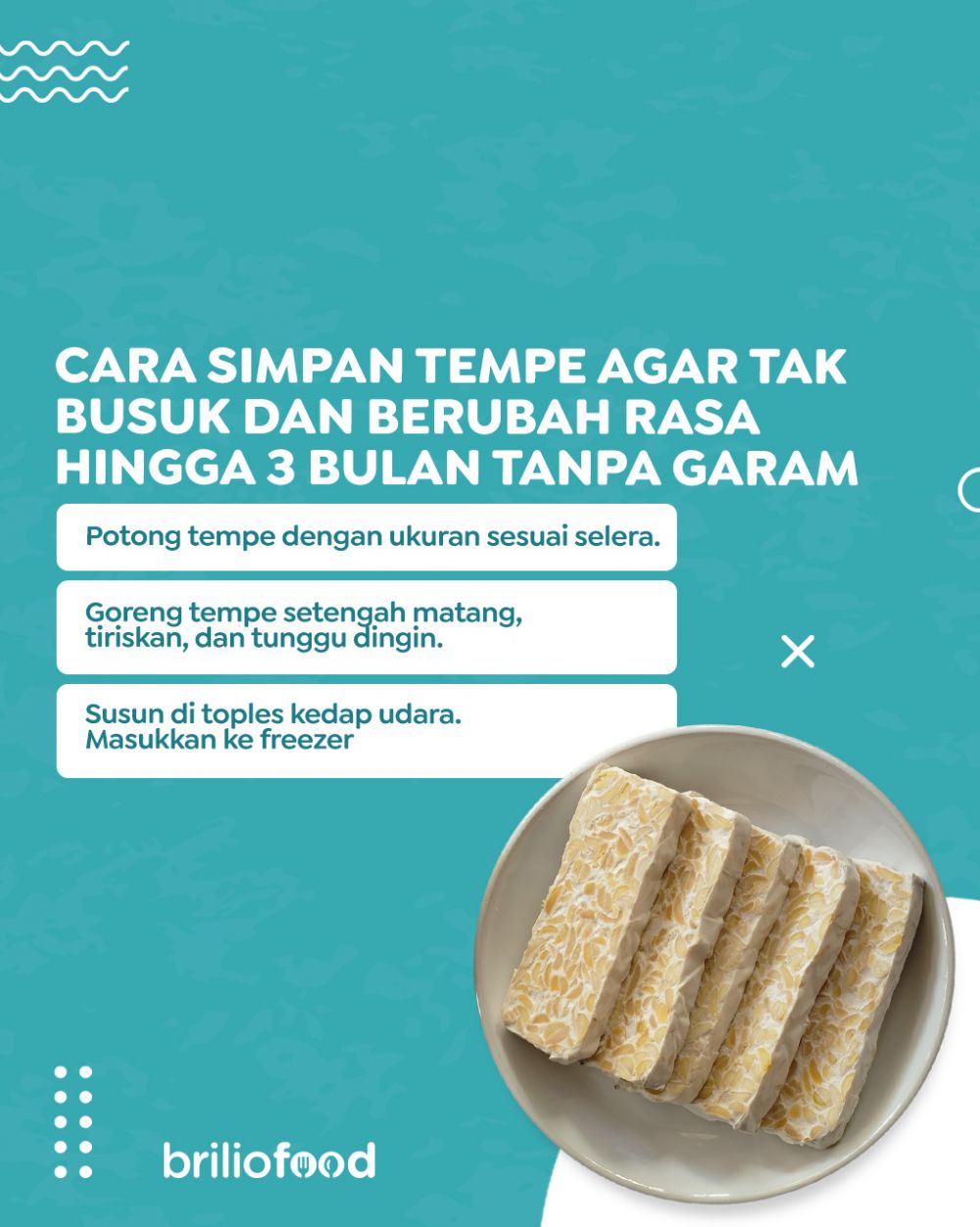 Bukan ditambah garam, ini cara menyimpan tempe agar awet dan tak berubah rasa hingga 3 bulan