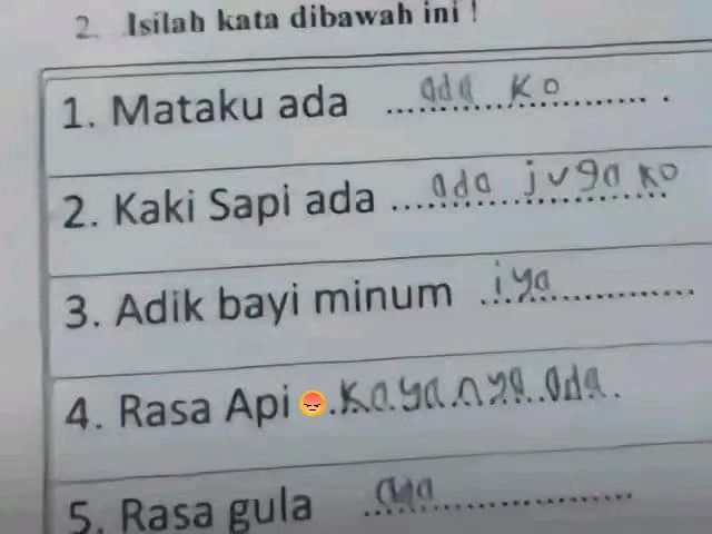 Jawaban pelajar di ujian bikin tepuk jidat Berbagai sumber Jawaban pelajar di ujian bikin tepuk jidat Berbagai sumber