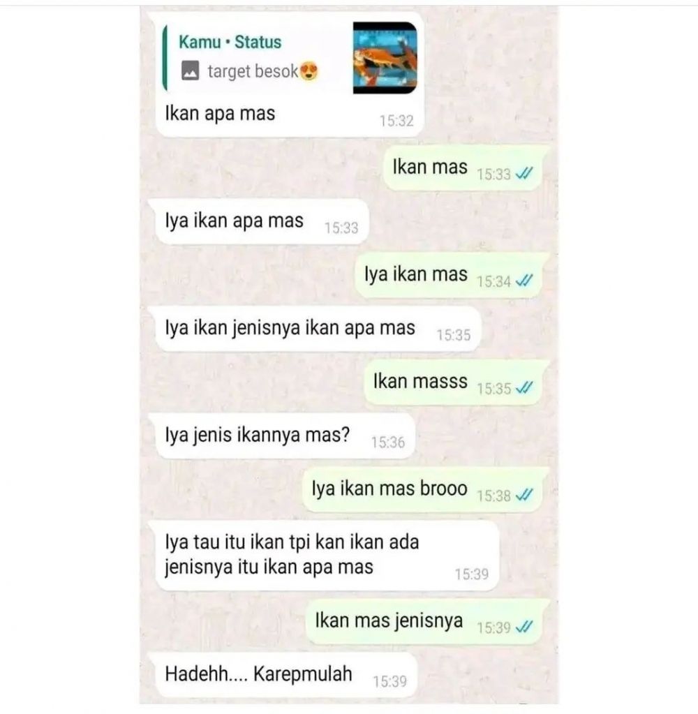 Chat teman bikin geregetan pol Berbagai sumber