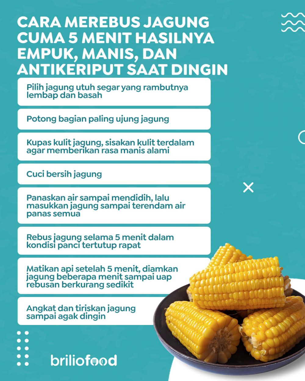 Cukup 5 menit, ini cara merebus jagung agar empuk dan tak mudah keriput meski sudah dingin