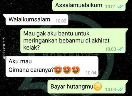 chat lucu menagih utang Berbagai sumber