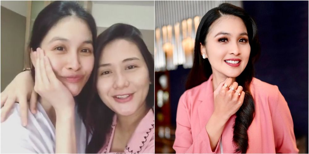 potret sandra dewi pakai dan tanpa makeup © instagram