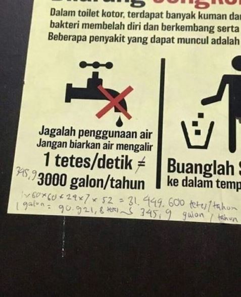 Potret kocak imbauan di toilet Berbagai sumber Potret kocak imbauan di toilet Berbagai sumber