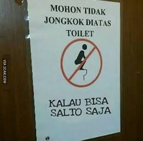 Potret kocak imbauan di toilet Berbagai sumber Potret kocak imbauan di toilet Berbagai sumber