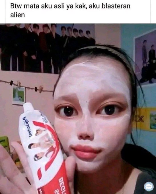 potret kocak orang pakai masker kecantikan Berbagai sumber