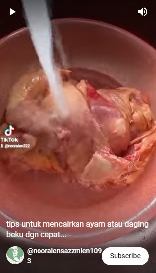 Auto lunak dalam 15 menit, ini cara jitu mencairkan daging ayam beku cuma pakai 2 bahan