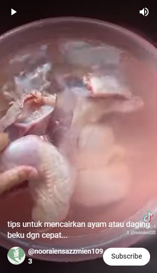 Auto lunak dalam 15 menit, ini cara jitu mencairkan daging ayam beku cuma pakai 2 bahan