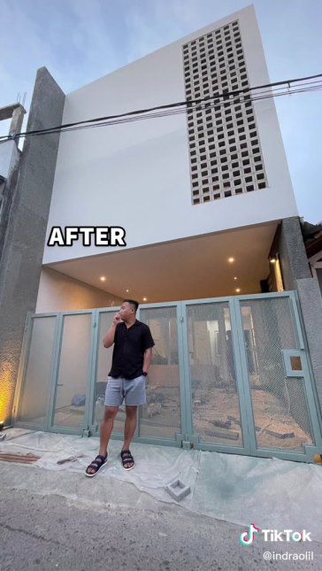 renovasi rumah dua lantai © TikTok