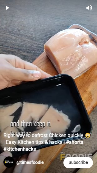 Tanpa air panas, ini trik mencairkan daging ayam beku hanya dalam 10 menit
