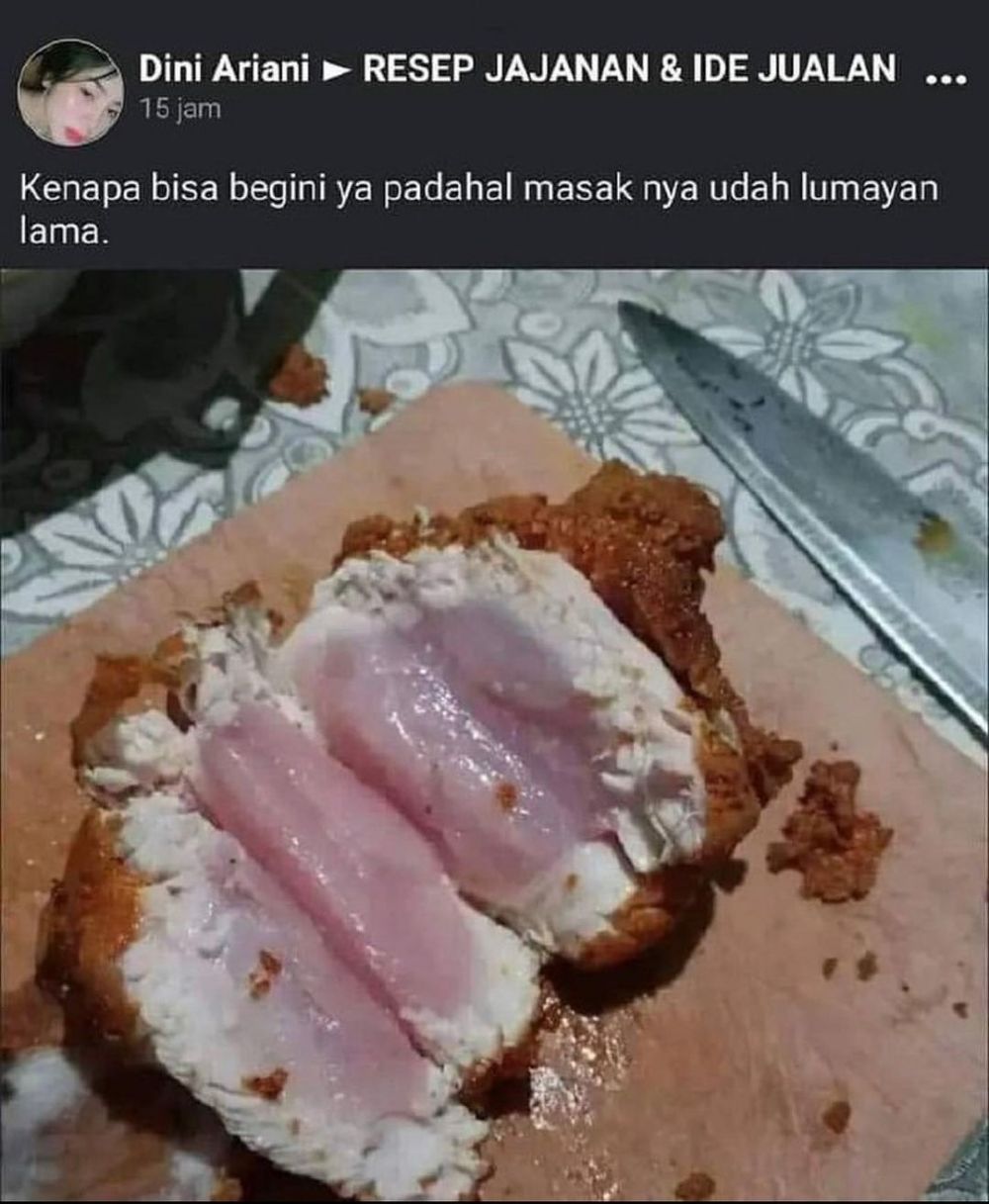 Makanan dimasak orang yang salah Berbagai sumber