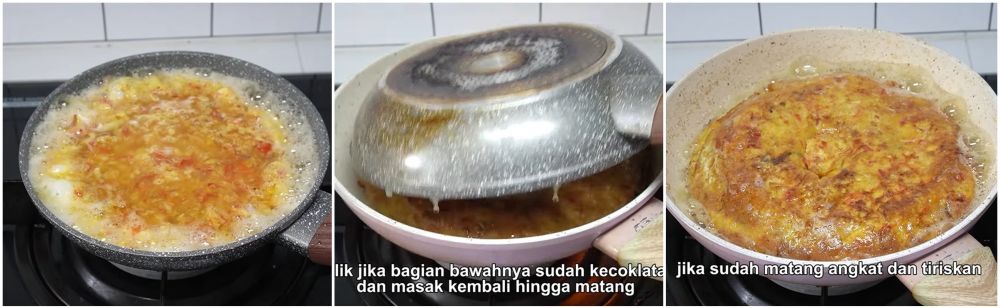 Cukup tambah 1 bahan, ini trik membuat telur dadar semakin tebal dan antikempis tanpa tepung dan air