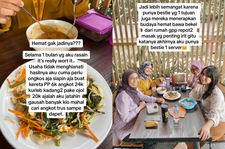 Ibu muda ketagihan frugal living © TikTok