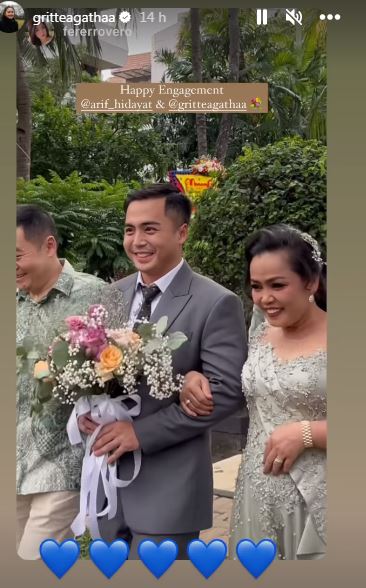 11 Momen pertunangan Gritte Agatha dan Arif Hidayat, pesan sang ibu ke calon mantu bikin ngakak