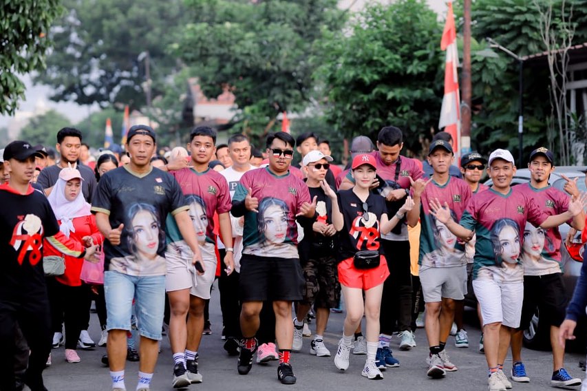 momen seru ayu ting ting ikut gerak jalan santai © instagram