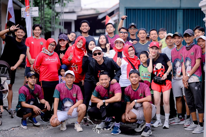 momen seru ayu ting ting ikut gerak jalan santai © instagram