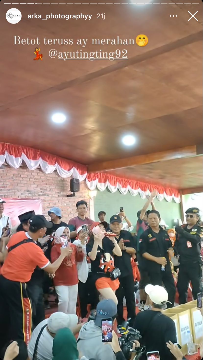 momen seru ayu ting ting ikut gerak jalan santai © instagram