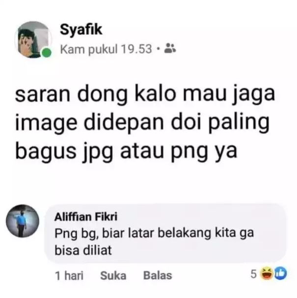 Potret kocak orang minta saran di Facebook Berbagai sumber