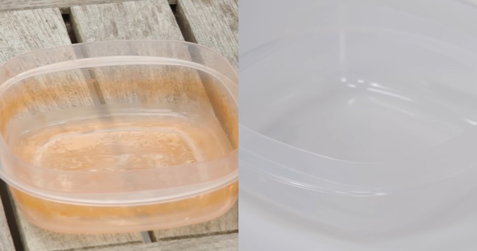 Cuma pakai 1 jenis buah, ini cara hilangkan noda saus membandel di kotak makan