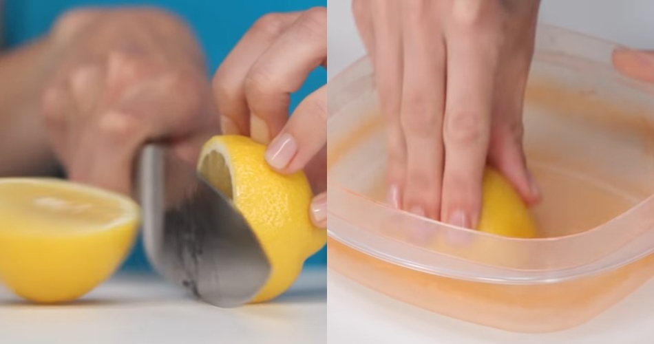 Cuma pakai 1 jenis buah, ini cara hilangkan noda saus membandel di kotak makan