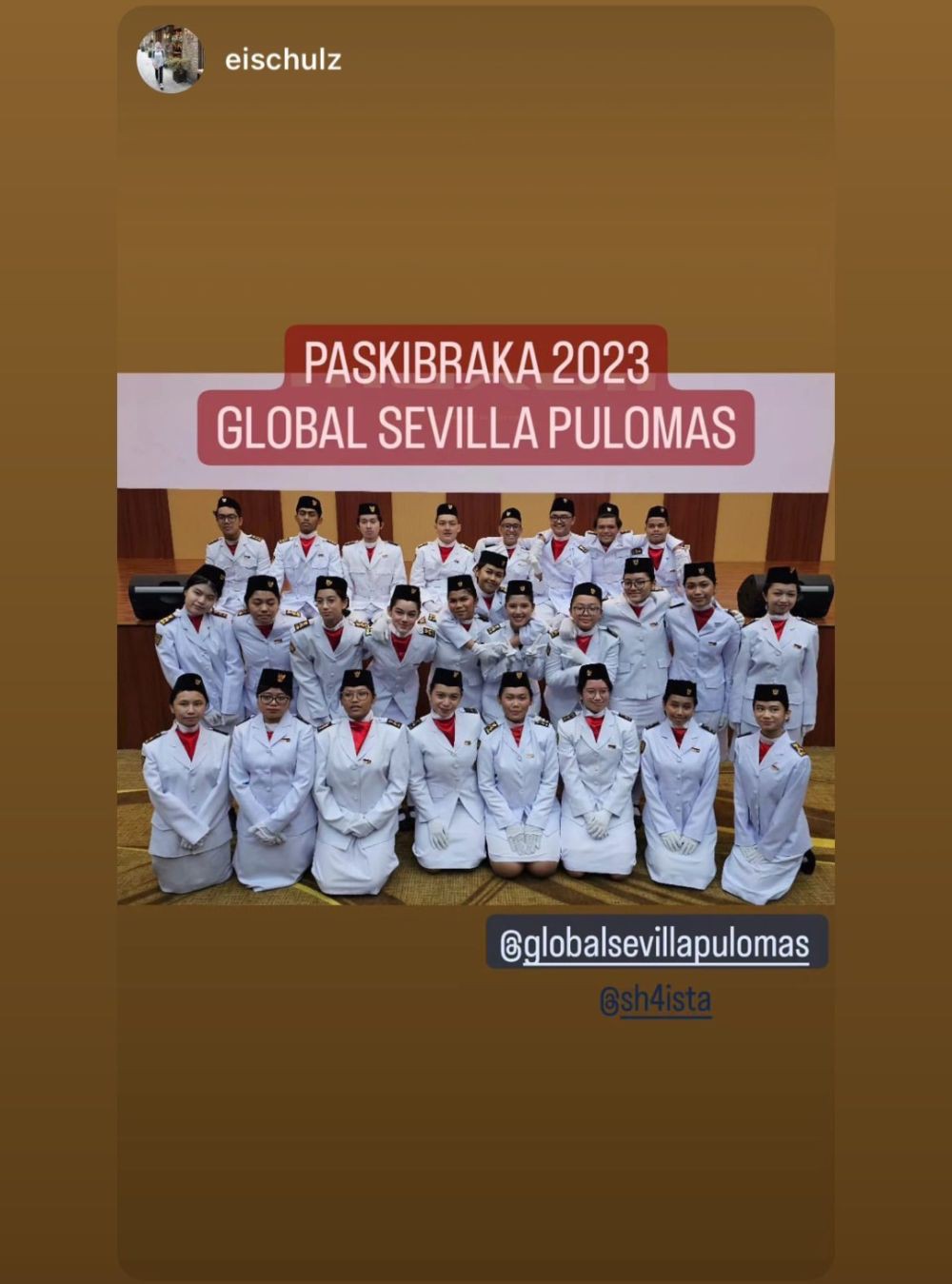 Shaista anak Rionaldo jadi Paskibra © Instagram