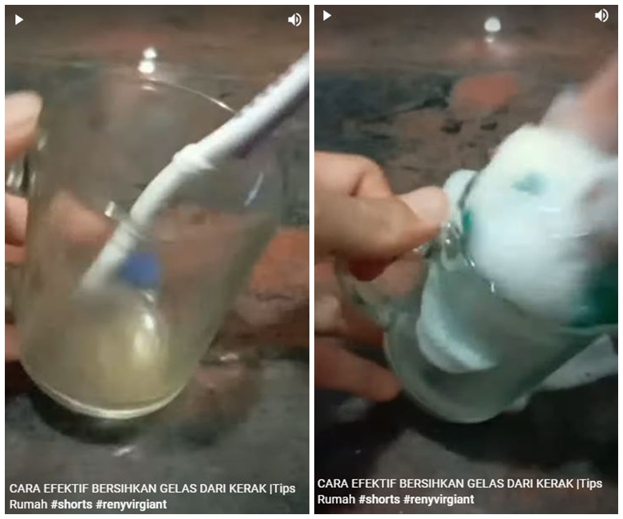 Tanpa direndam pemutih dan sitrun, ini trik bersihkan kerak minuman di gelas kaca pakai 2 bahan dapur