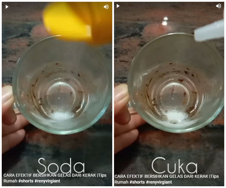 Tanpa direndam pemutih dan sitrun, ini trik bersihkan kerak minuman di gelas kaca pakai 2 bahan dapur