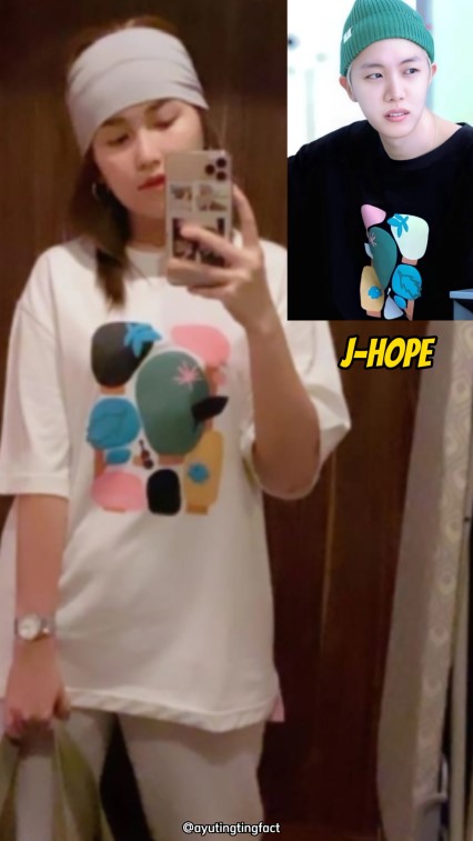 Ayu Ting Ting kembar outfit BTS © berbagai sumber Ayu Ting Ting kembar outfit BTS © berbagai sumber
