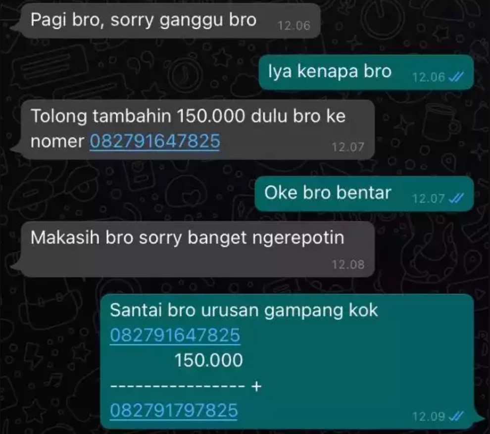 Chat kocak teman pengin ngutang Berbagai sumber