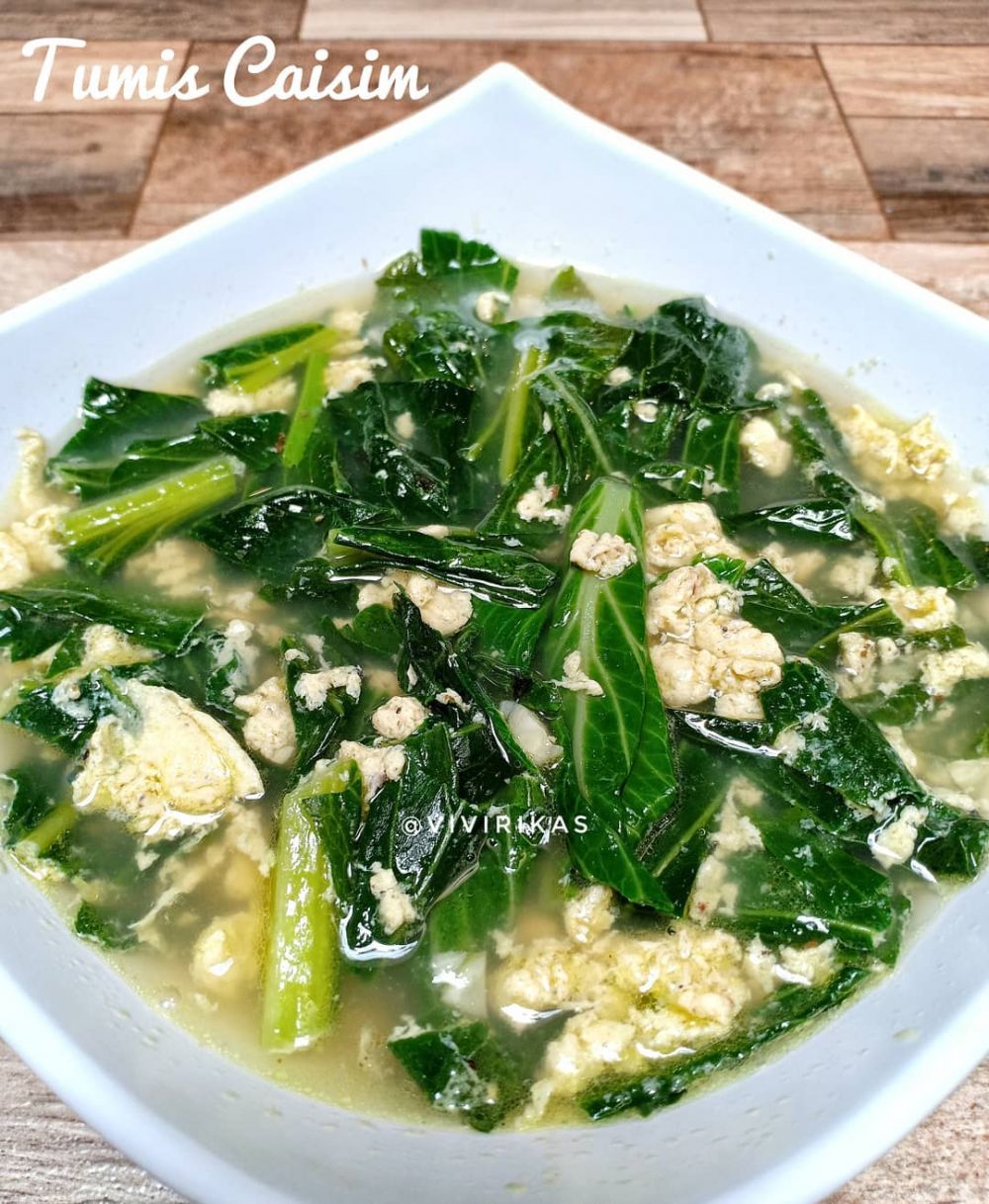 13 Resep tumis sawi hijau telur, enak, sederhana, praktis, dan mudah dibuat