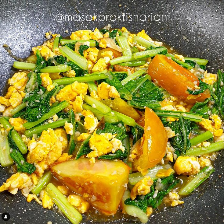 13 Resep tumis sawi hijau telur, enak, sederhana, praktis, dan mudah dibuat