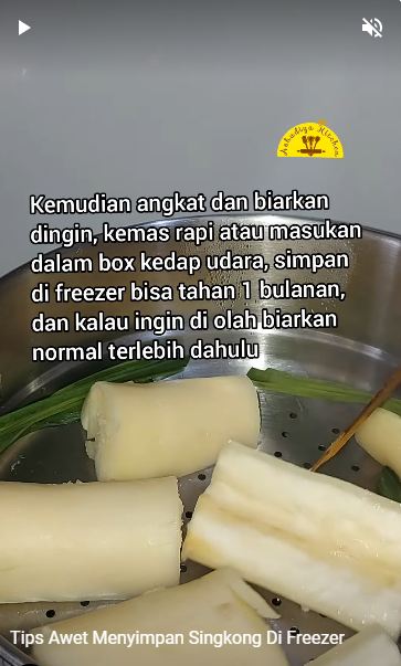 Bukan direndam air garam, begini cara menyimpan singkong kupas agar tak menghitam hingga 1 bulan