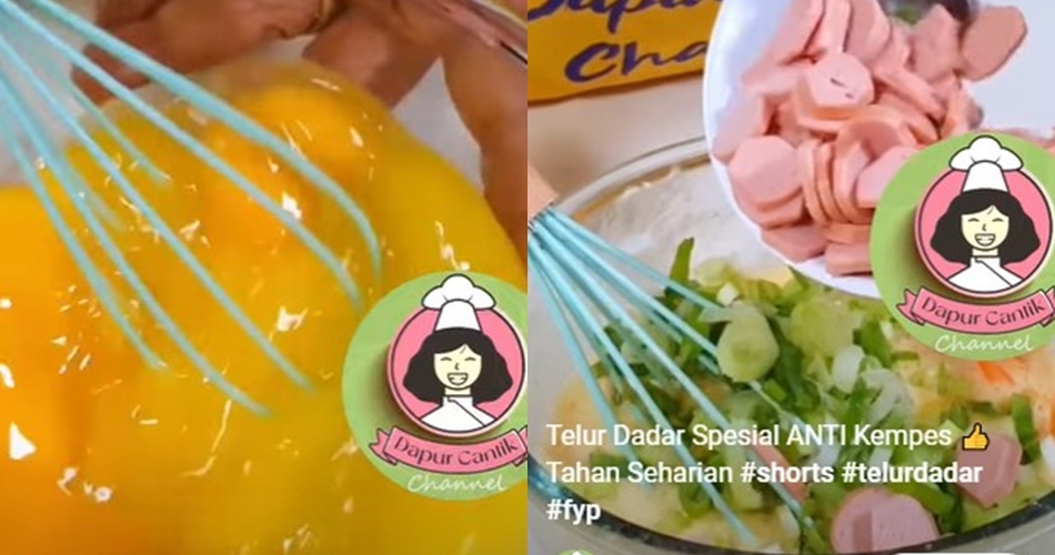 Cukup tambah 2 bahan, ini trik bikin telur dadar tebal dan tak mudah kempis meski tanpa tepung