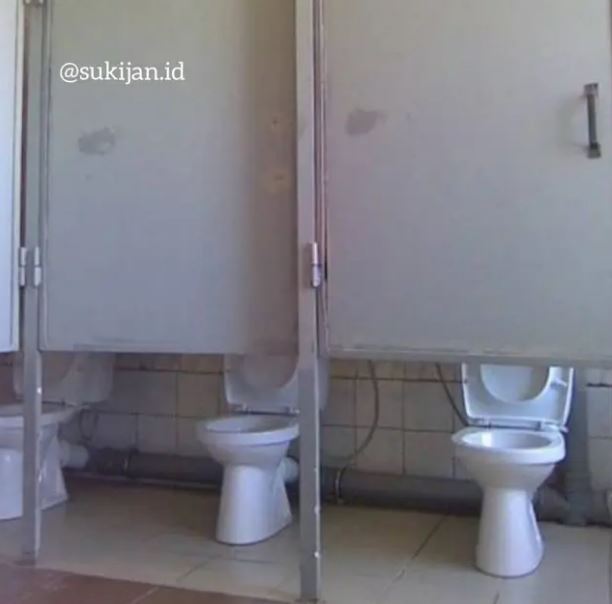 Potret kocak desain pintu toilet Berbagai sumber