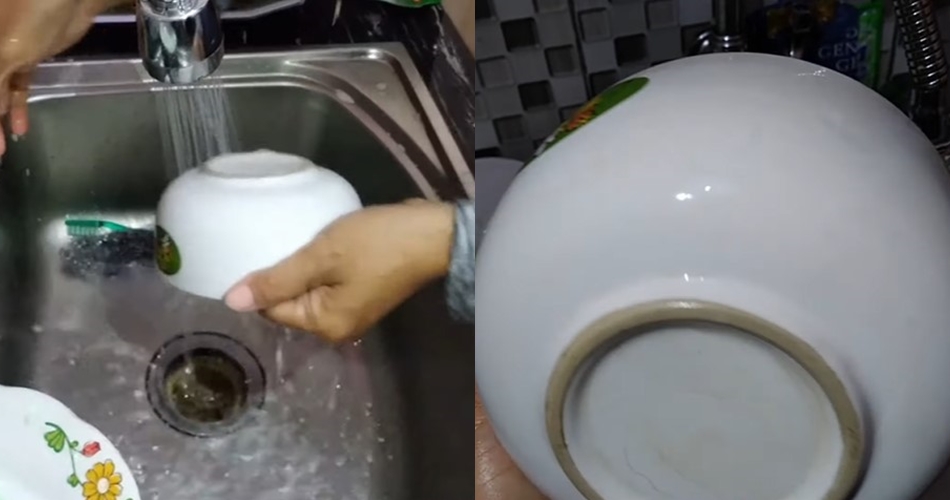 Bukan cuka atau sitrun, ini cara bersihkan kerak piring dan gelas pakai 2 bahan dapur tanpa direndam
