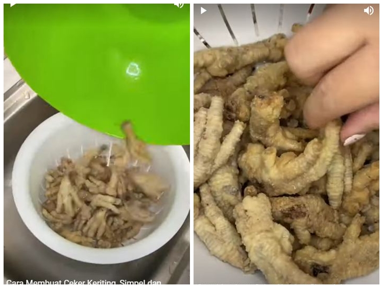 Tak perlu direbus dulu, begini trik menggoreng ceker agar hasilnya keriting dan teksturnya empuk