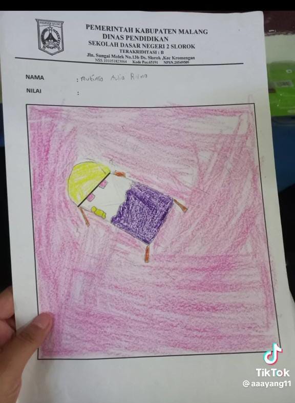 Modal satu garis miring, potret karya gambar anak kelas 2 SD ini kreativitasnya di luar prediksi Instagram Modal satu garis miring, potret karya gambar anak kelas 2 SD ini kreativitasnya di luar prediksi Instagram