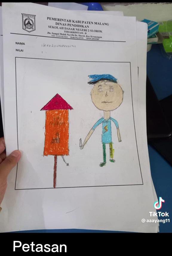Modal satu garis miring, potret karya gambar anak kelas 2 SD ini kreativitasnya di luar prediksi Instagram Modal satu garis miring, potret karya gambar anak kelas 2 SD ini kreativitasnya di luar prediksi Instagram