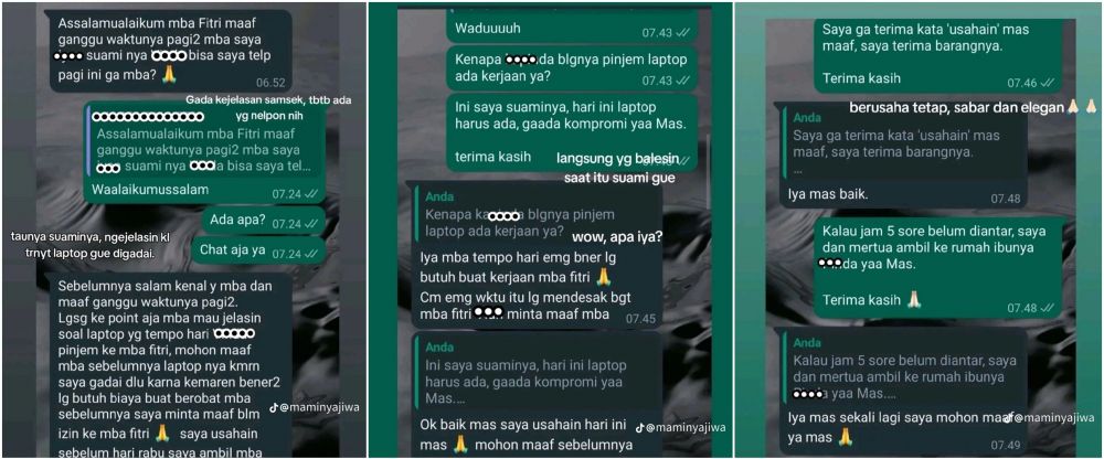 wanita ikhlas pinjemin laptop endingnya makan ati © TikTok