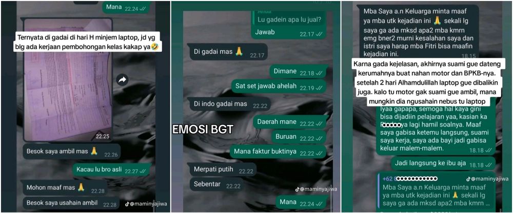 wanita ikhlas pinjemin laptop endingnya makan ati © TikTok