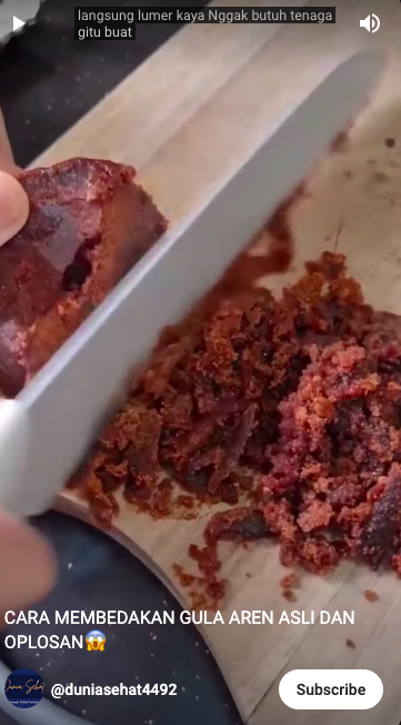 Cuma dari tampilan maupun aromanya, ini cara mudah membedakan gula aren asli dan palsu