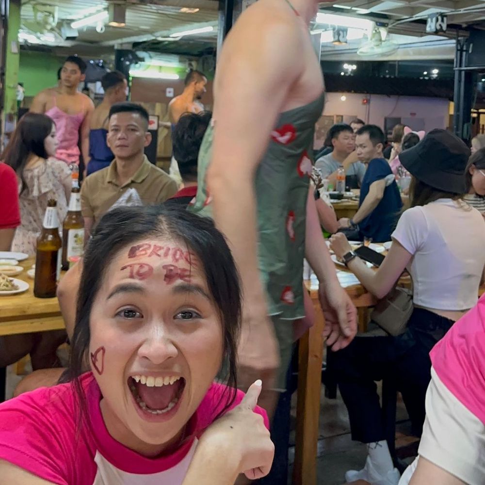 Momen bridal shower Gritte Agatha di Bangkok Instagram