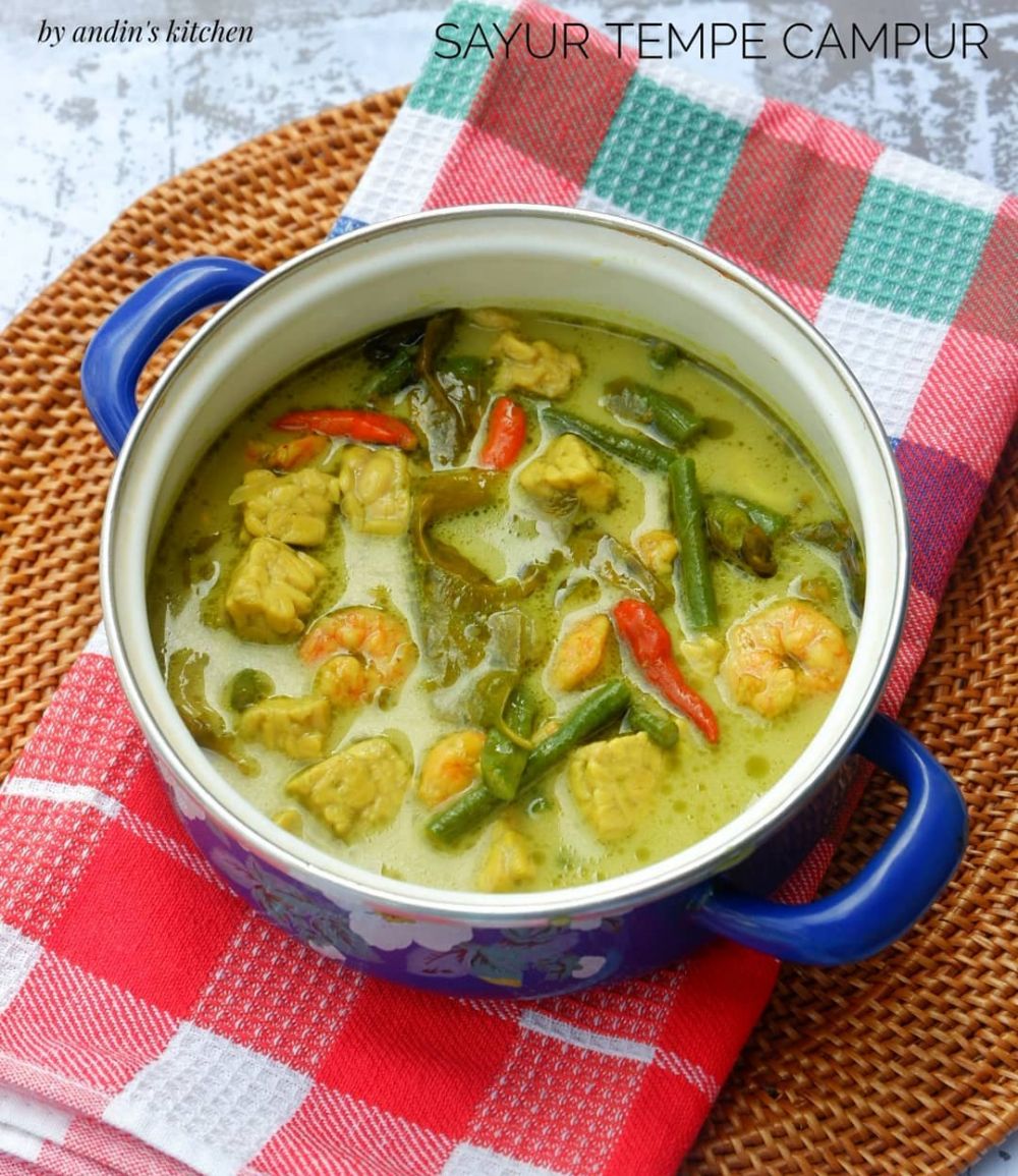 15 Resep sayur tempe santan ala rumahan, gurih, segar, nikmat, dan bikin nagih