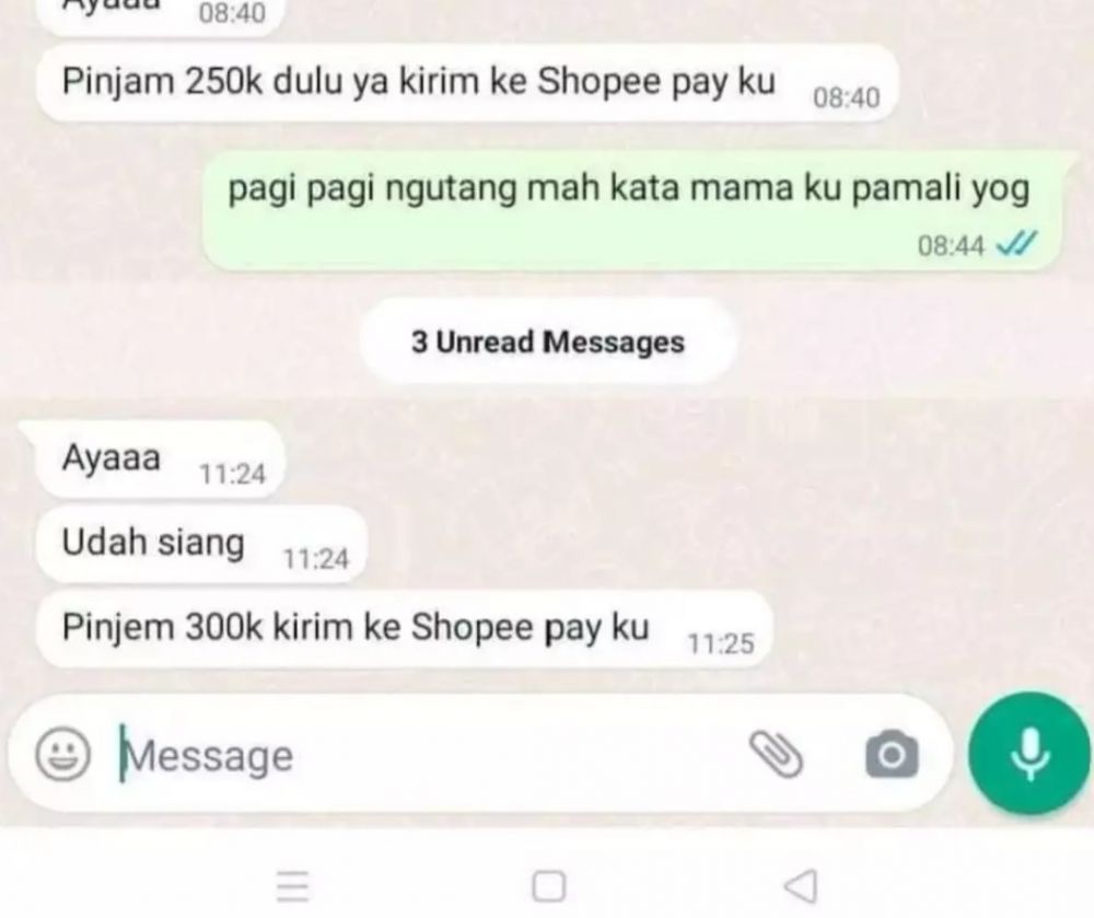 Basa-basi teman mau ngutang Berbagai sumber