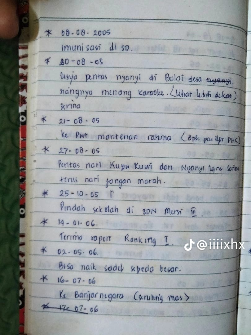 Ibu catat semua pencapaian anak © TikTok