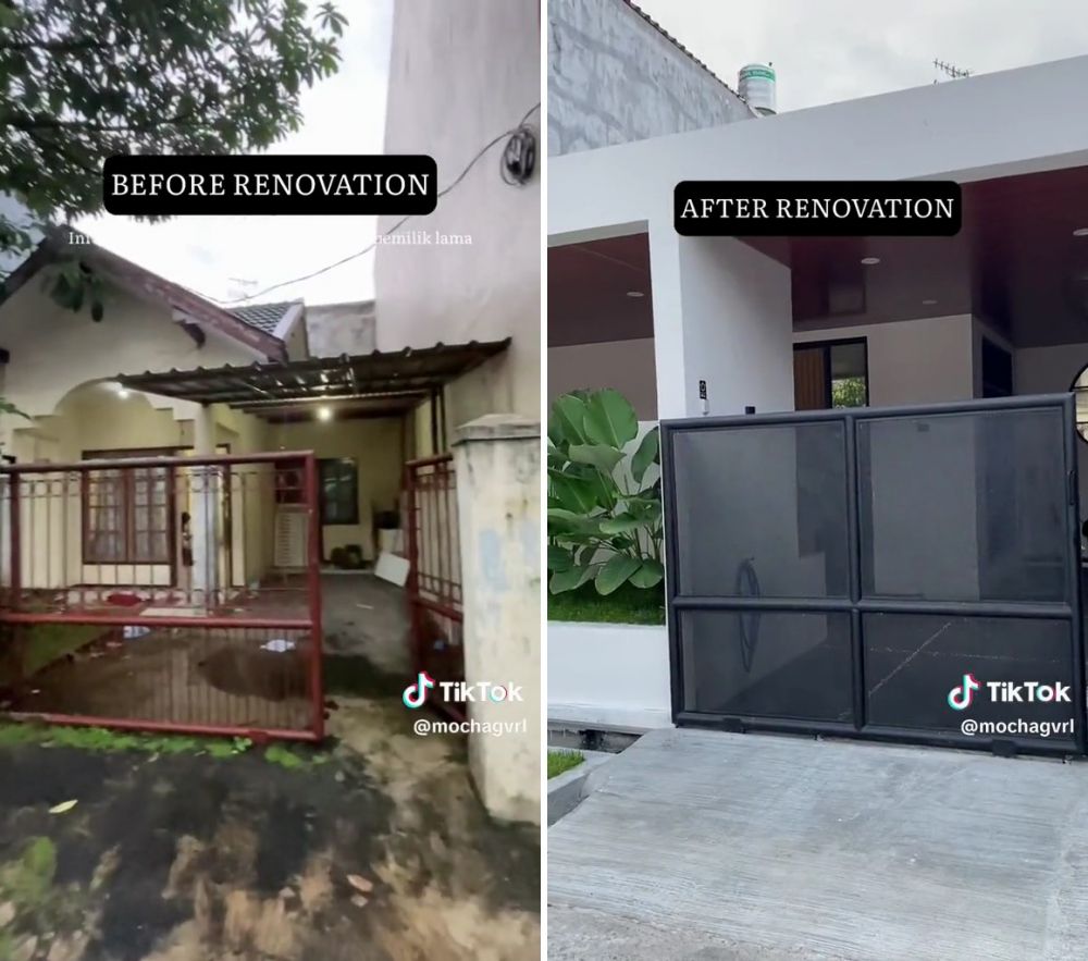 renovasi rumah tua jadi kekinian © TikTok