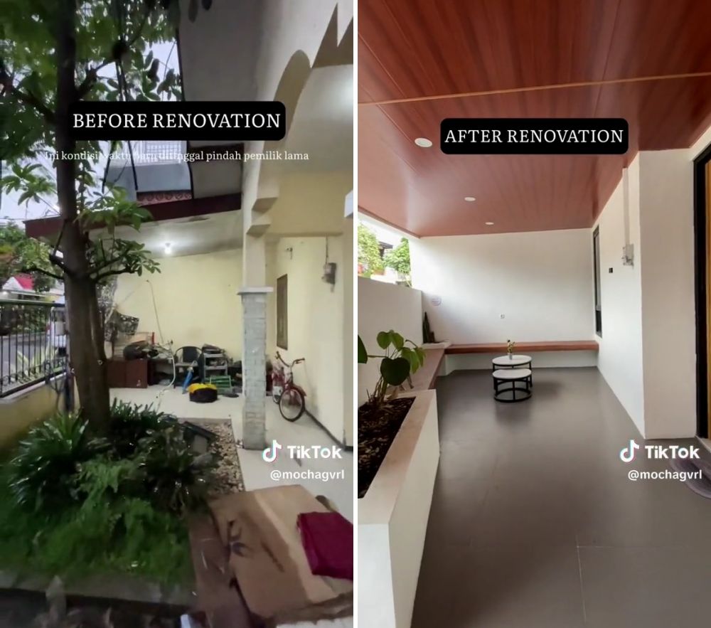 renovasi rumah tua jadi kekinian © TikTok