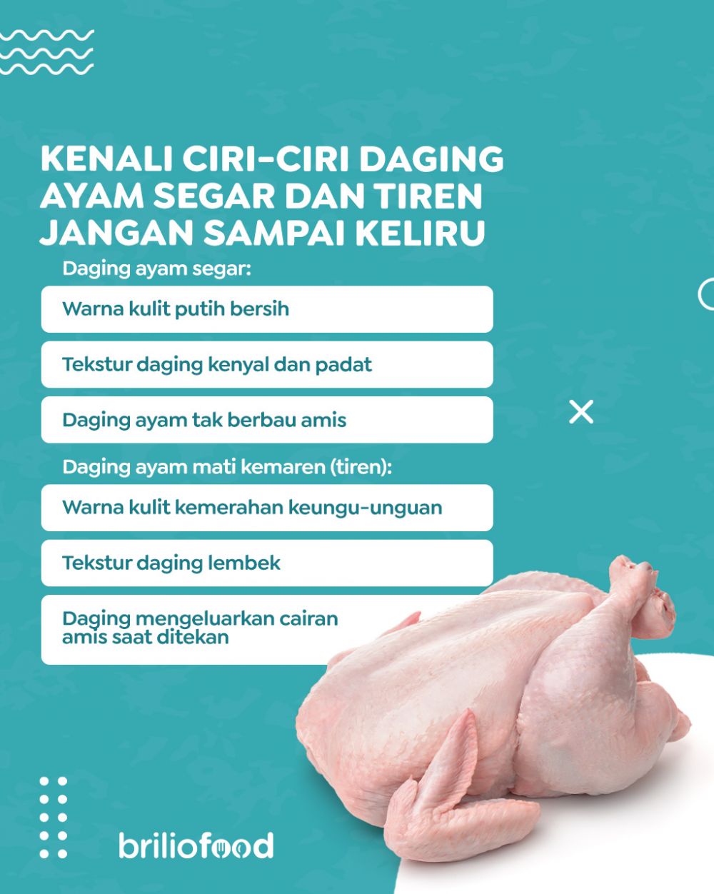 Cara mudah membedakan ayam potong segar dengan yang tak layak konsumsi, waspada daging tiren
