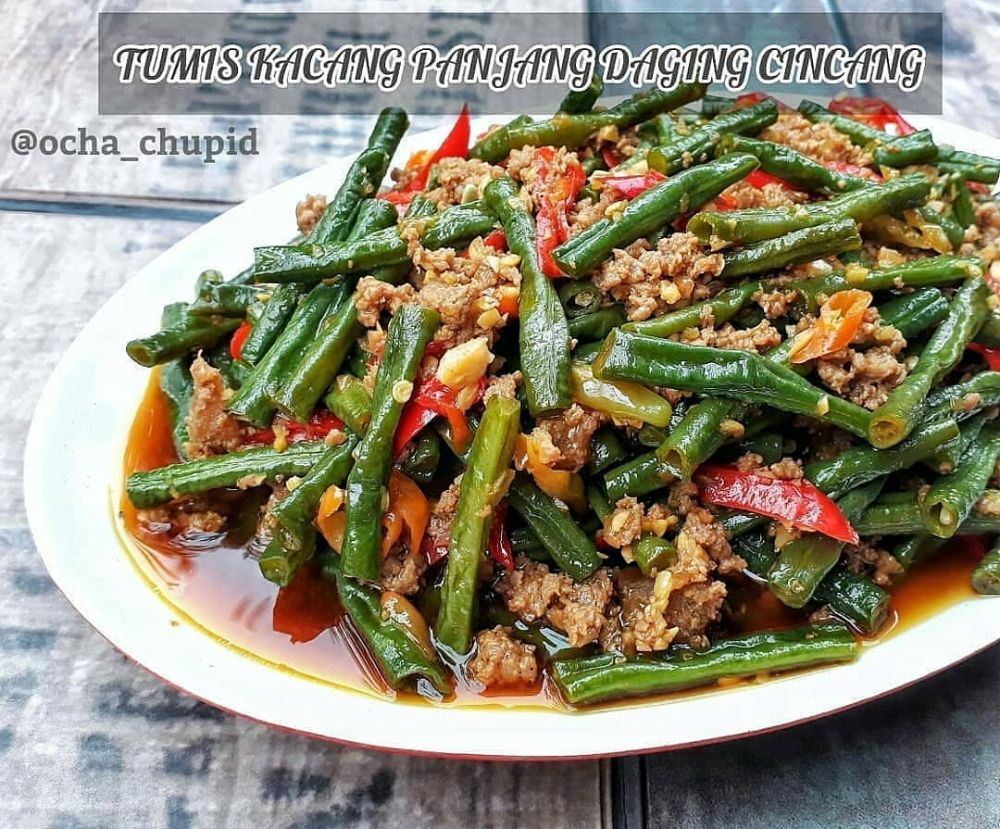 15 Resep kacang panjang daging sapi, enak, spesial, tinggi nutrisi, dan gampang dibuat