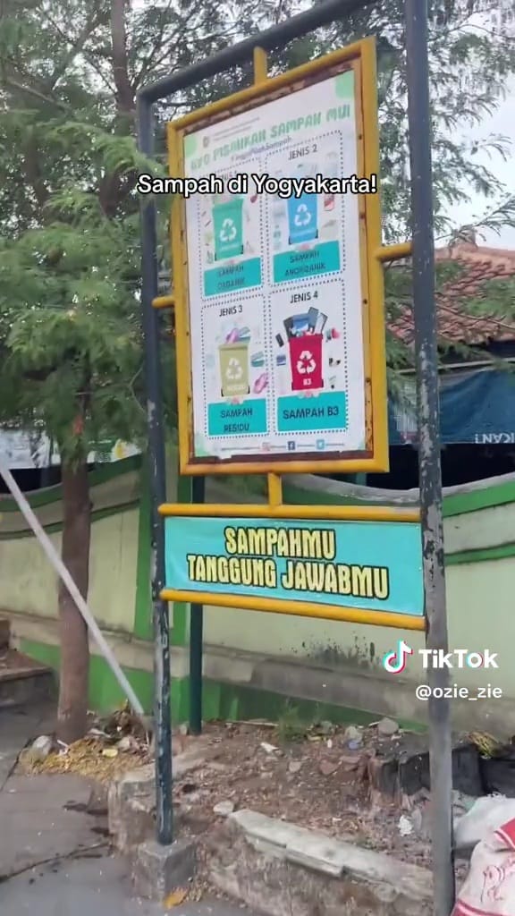 Sindiran Bu Tejo soal sampah Jogja © TikTok