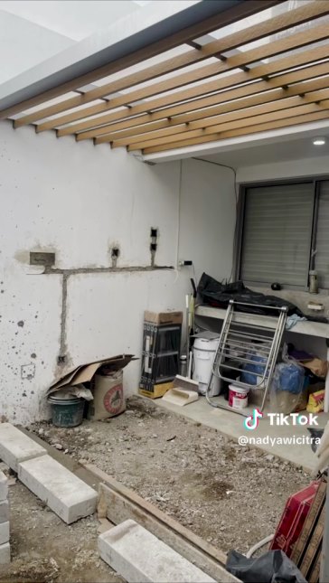 renovasi dapur terbuka © TikTok